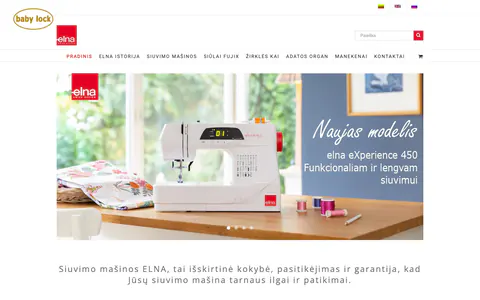 elna.lt home page